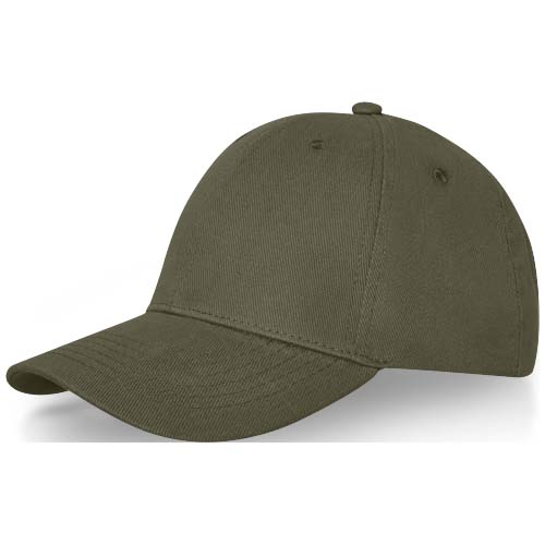 Casquette personnalisable 6 pans coton brossé Davis Vert forêt